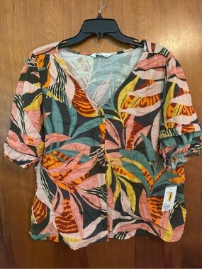Sonoma Tropical Print Top